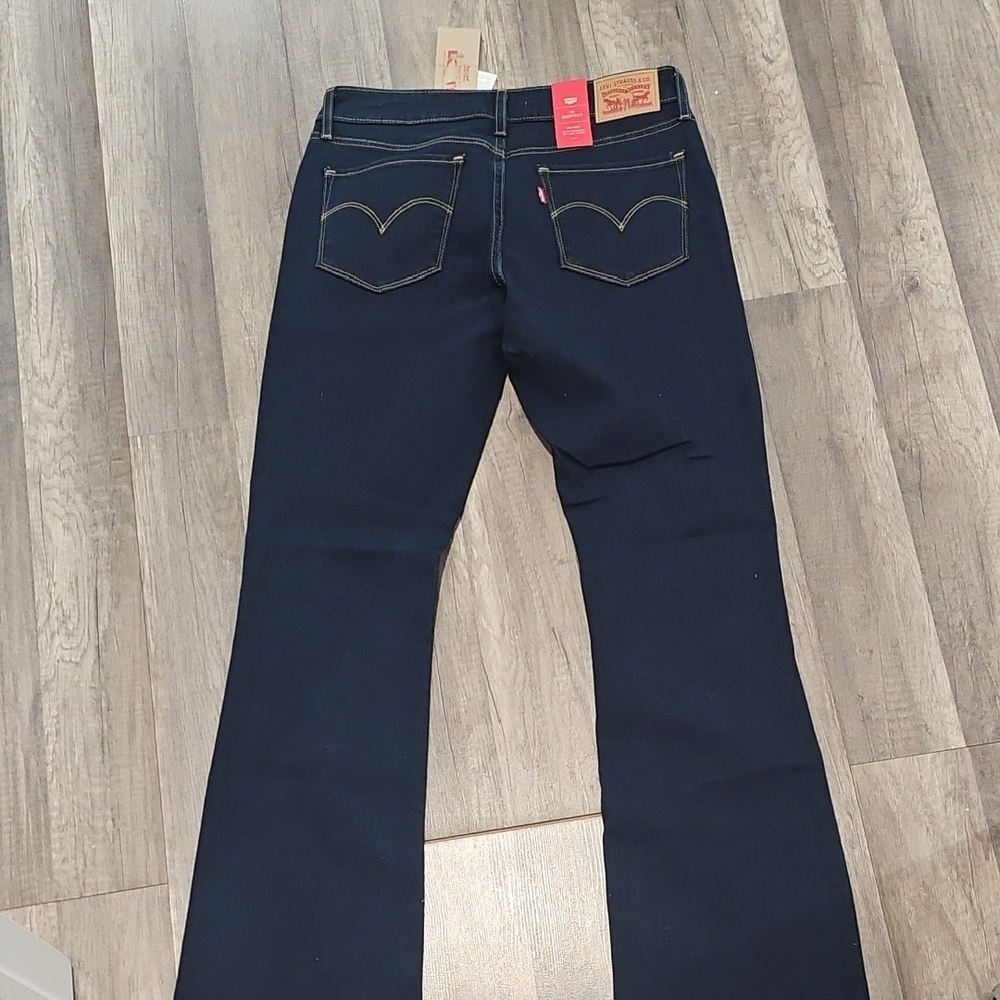 Levi's Dark Indigo Women's Flare Jeans - Picture 3 of 6